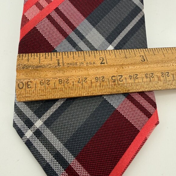 SPARKS John Sparks Mens Striped Tartan Holiday Tie Preppy Argyle - Picture 9 of 9